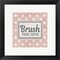 Framed Art Brush Your Teeth Pink Pattern Wall Decor 18x24 Artwork